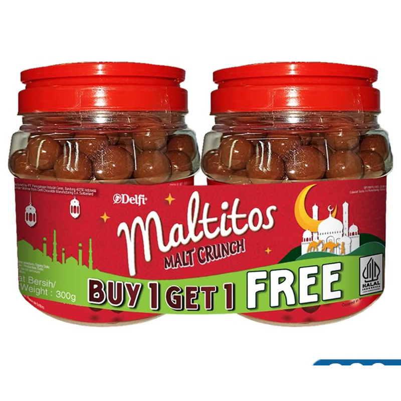 DELFI chocolate MALTITOS 300G BUY 1 GET 1