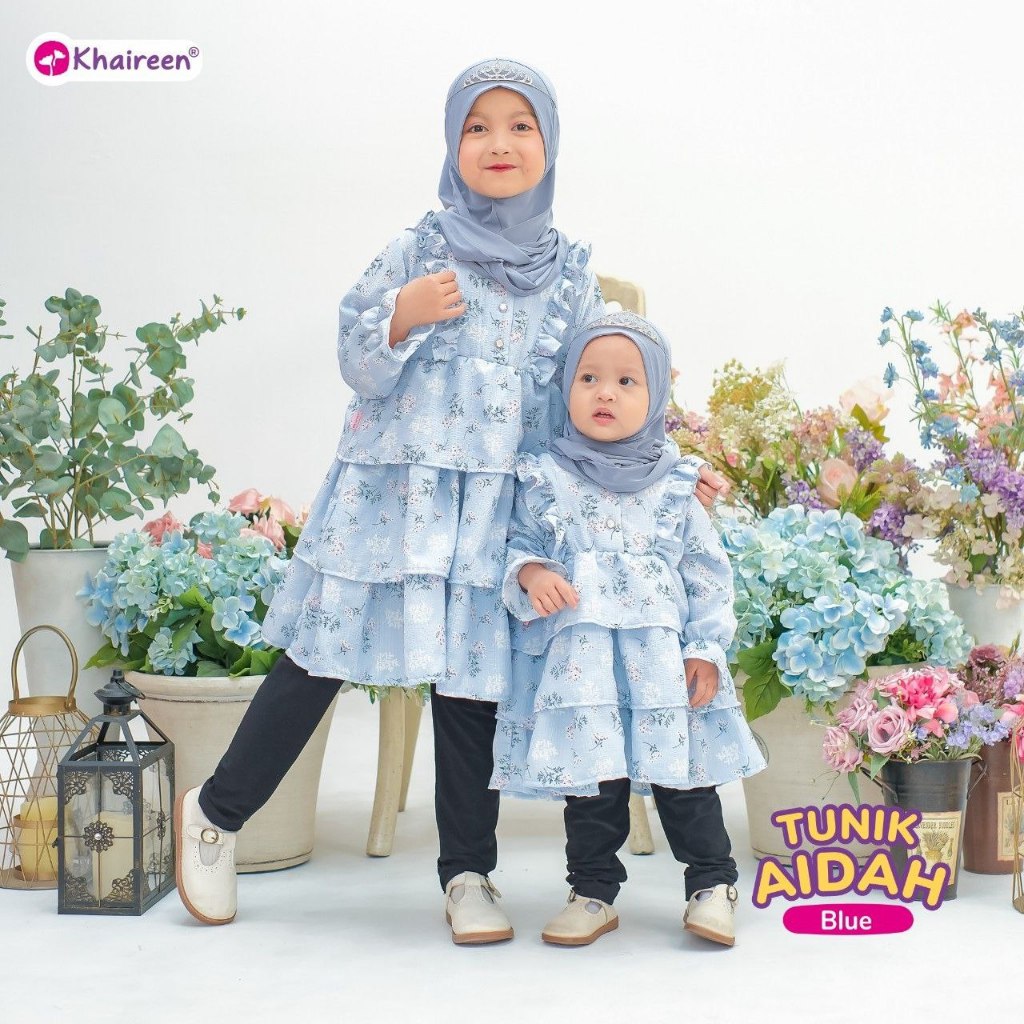 KHAIREEN Tunik Aidah (0-8 Tahun) Tunik Anak Crinkle Tunik Motif Anak