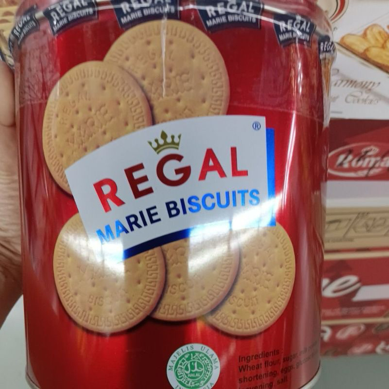 

regal marie biscuit 550gr kaleng