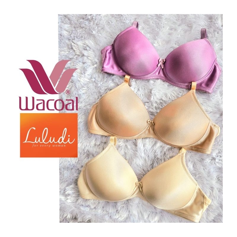 BRA LULUDI by WACOAL TANPA KAWAT K32 LB5019 32,34,36 A/B BUSA TIPIS WIRELESS NON WIRE LB 5019