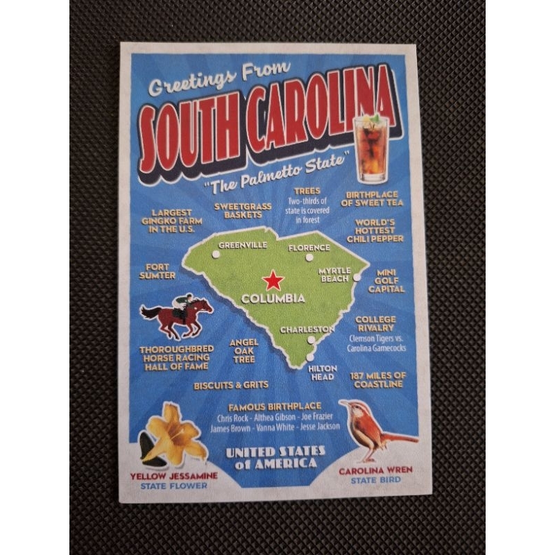 

kartu pos peta amerika/american map postcard
