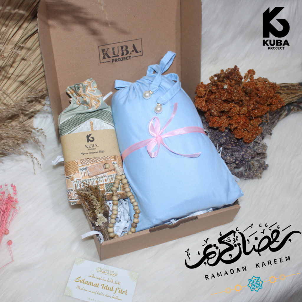 Kuba Project - Hampers Mukena dan Sajadah Gift Box Wanita Kado Cewek Hampers Lebaran 2026 | Parcel M