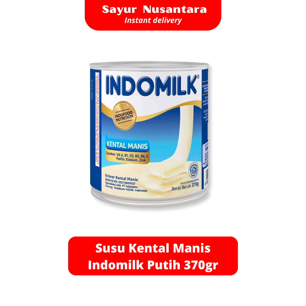 

Susu Kental Manis Indomilk Putih Kaleng - Sayur Nusantara