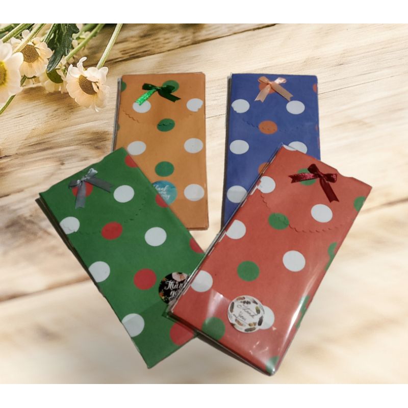 

Amplop Lebaran panjang keren motif polka/amplop angpau/fancy/amplop serbaguna murah