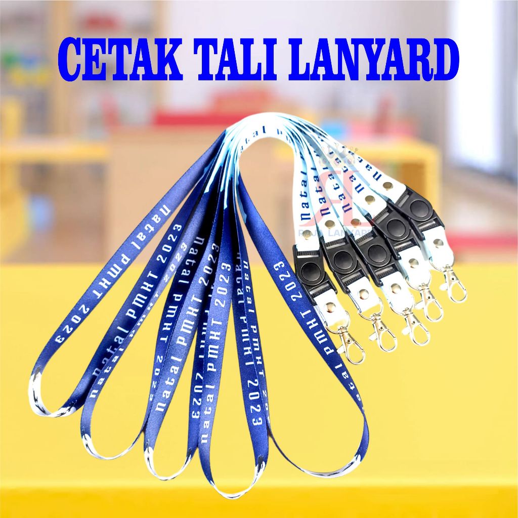 

TALI LANYARD CUSTOM 2 CM 2 SISI TALI ID CARD PRINTING SUBLIM FULL COLOUR /CETAK LANYARD SATUAN