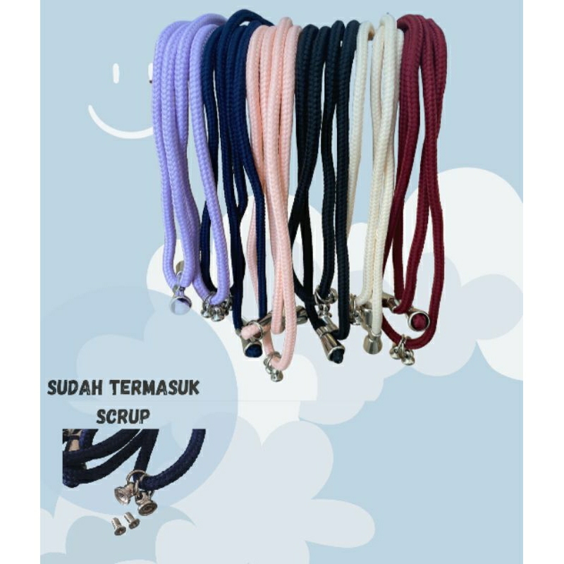 Tali Lanyard Stap Gantungan hp plus mur + baut