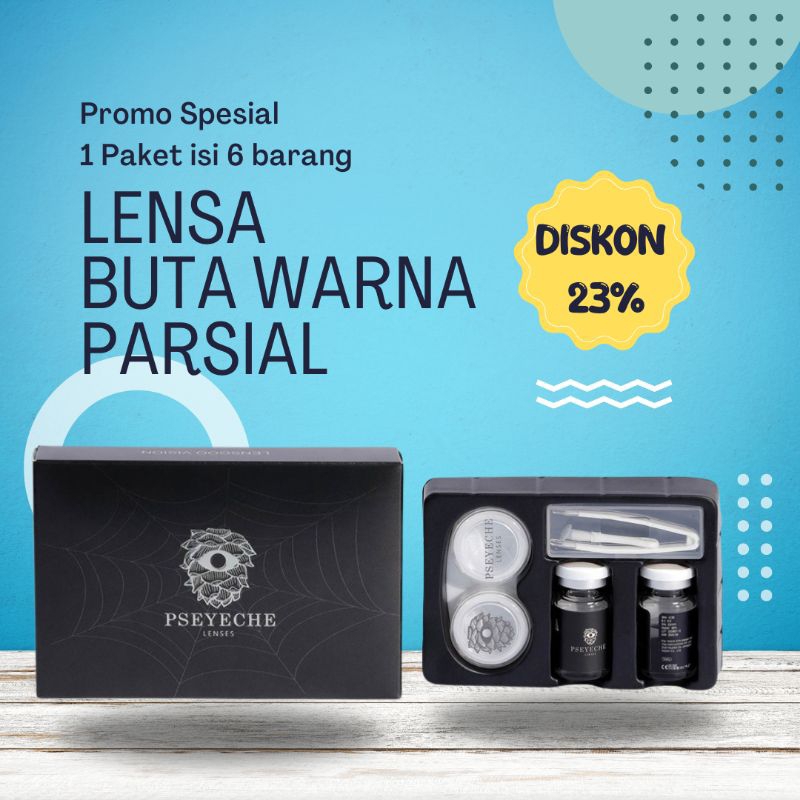 [READY STOCK] Lensa Mata Buta Warna Merah Softlens Ishihara PSEYECHE Contact Lens 1 Tahun | FREE PDF