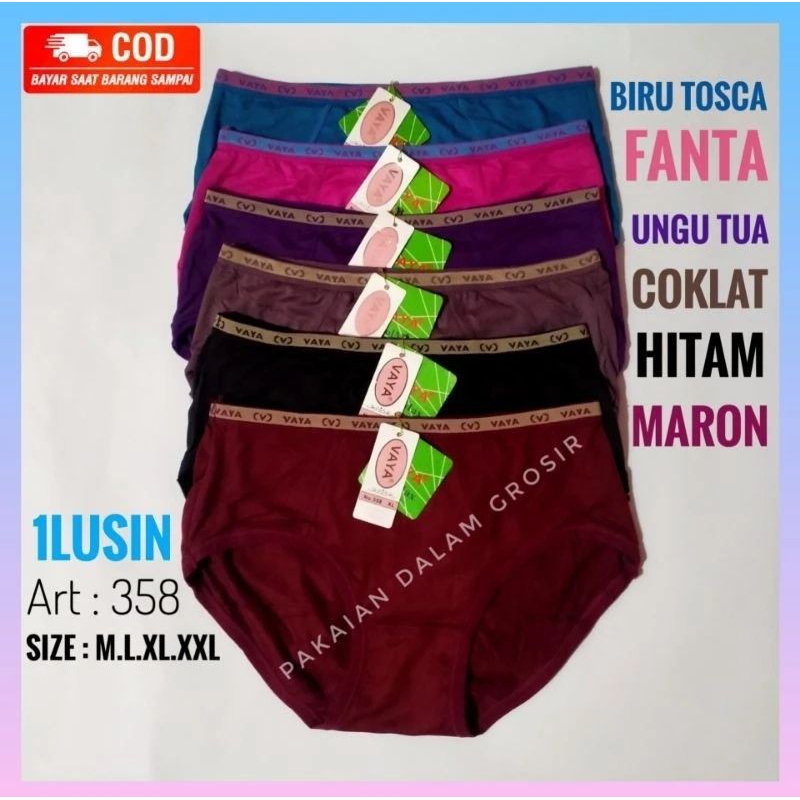 Celanadalam cewe, merk VAYA 358, cd cewe bahan lembut nyaman