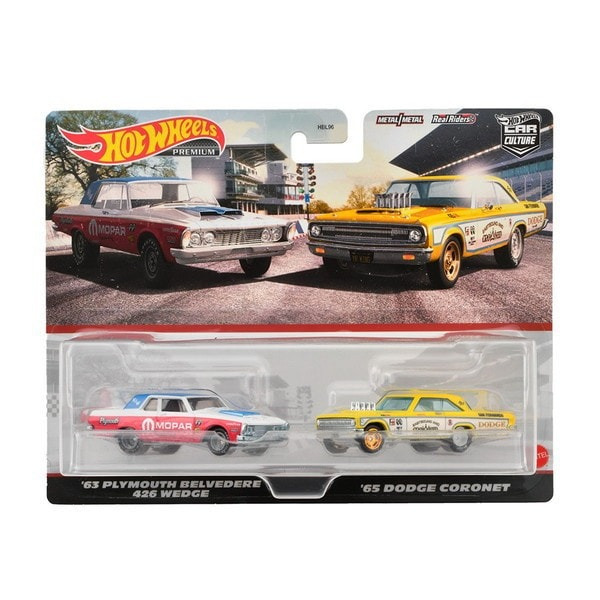 HKF56 Hot Wheels Premium Twin Pack Plymouth Belvedere 426 Wedge / ’65 Dodge
