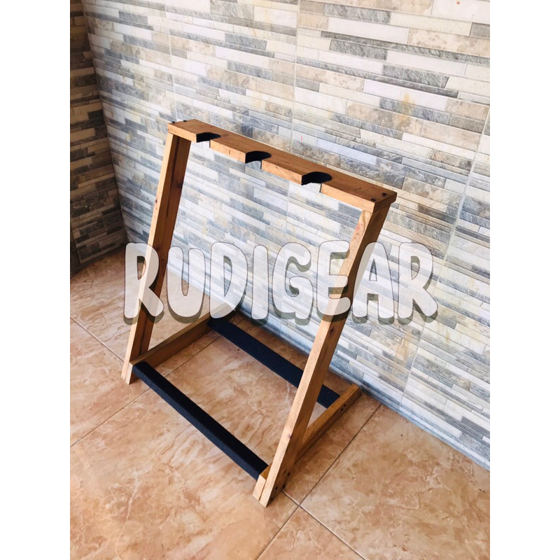 stand gitar V3 rak gitar 3 slot rak gitar akustik elektrik dan bass minimalis