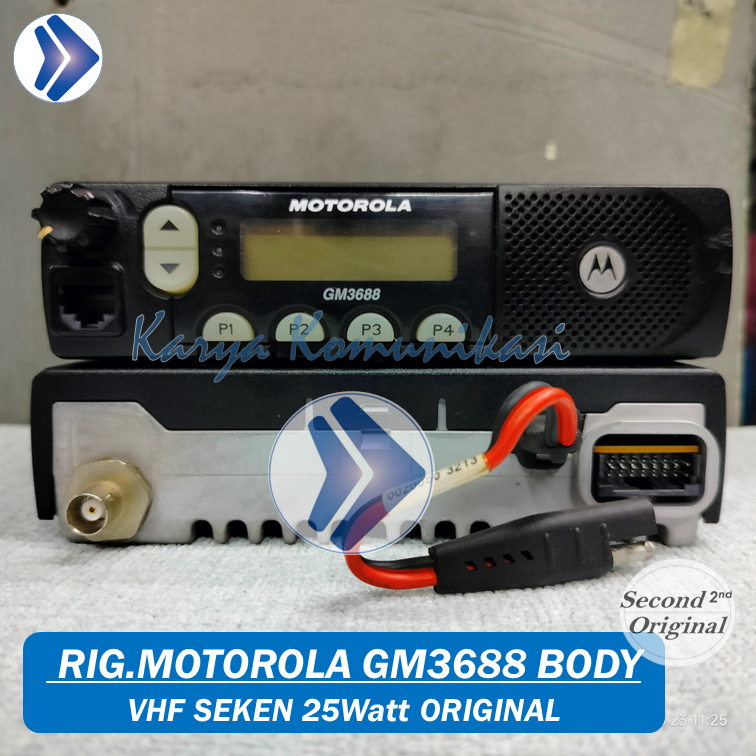 RIG MOTOROLA GM3688 VHF POWER 25WATT  BEKAS ORIGINAL UNIT ONLY