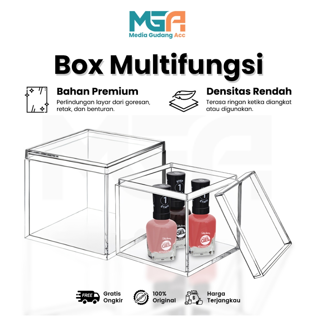 

ACRYLIC / AKRILIK / BOX MULTIFUNGSI / KOTAK KADO HADIAH / TEMPAT PARSEL