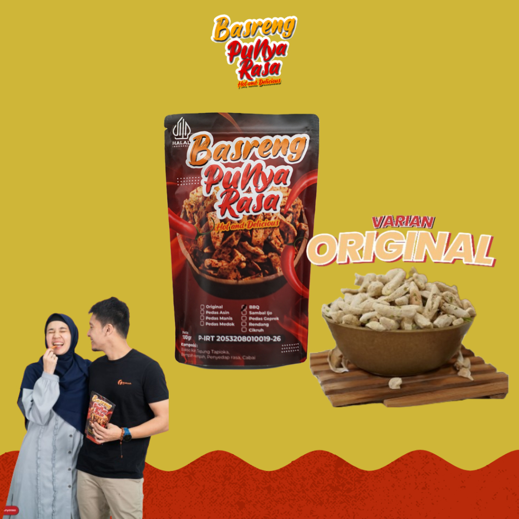 

Basreng Punya Rasa Original 180gram Cemilan Keluarga Dengan Ekstrak Kencur dan Daun Jeruk