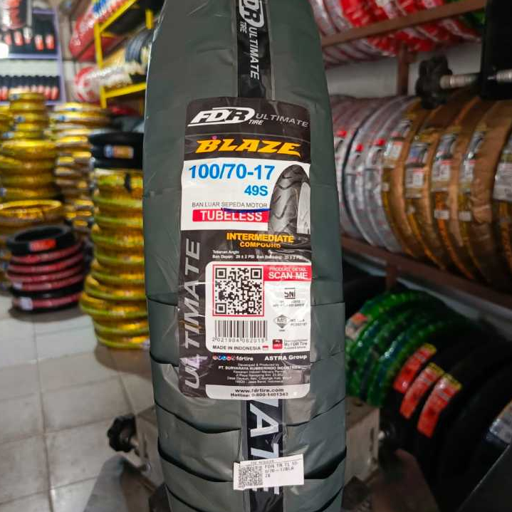 BAN LUAR FDR BLAZE 100/70-17 TUBELESS