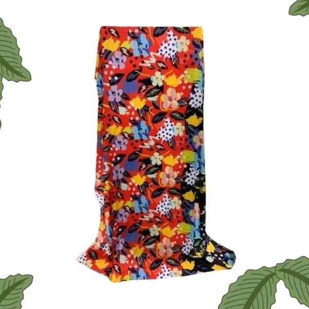 Kain Batik Belitung Silk Motif Daun Simpor Abstrak (Silk)