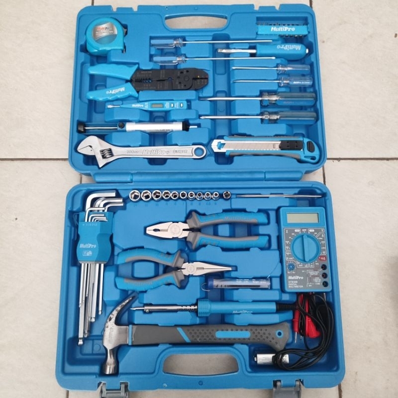 Multipro Peralatan Tukang listrik Electric Toolkit Tool Kit Set 52 Pcs