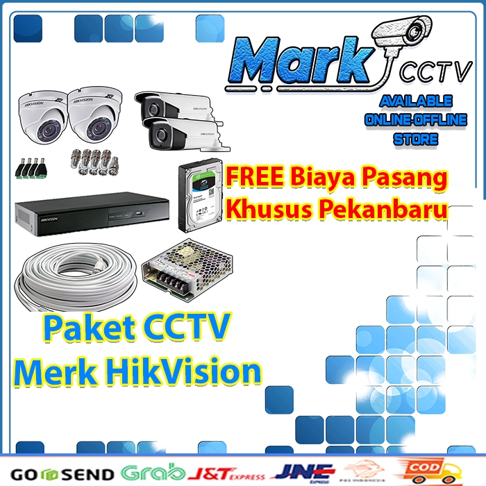 Paket CCTV HikVision 8 Channel AUDIO MIC Include Pemasangan Pekanbaru Sekitar