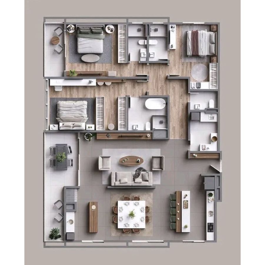 desain rumah 1 lantai dengan style modern industrial