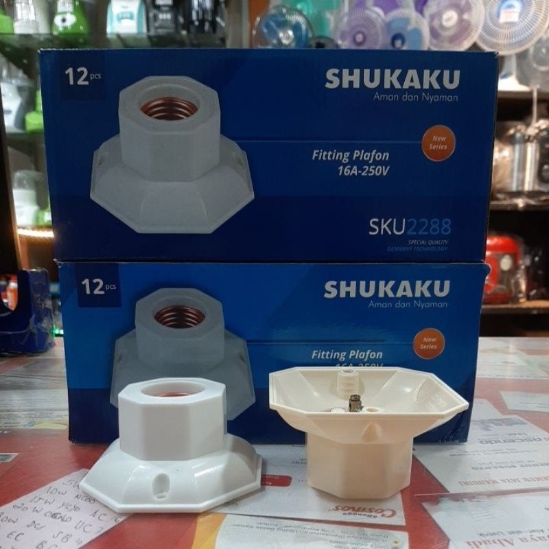 Fitting Lampu Tempel Plafon | Kepala Lampu Tempel Shukaku E 27 SNI KUNINGAN