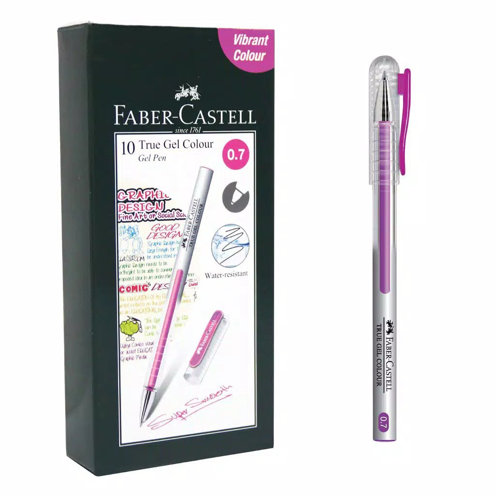 

BOLPOIN / BALLPOINT / PULPEN GEL / PEN GEL / PEN FABER CASTELL TRUE GEL PINK