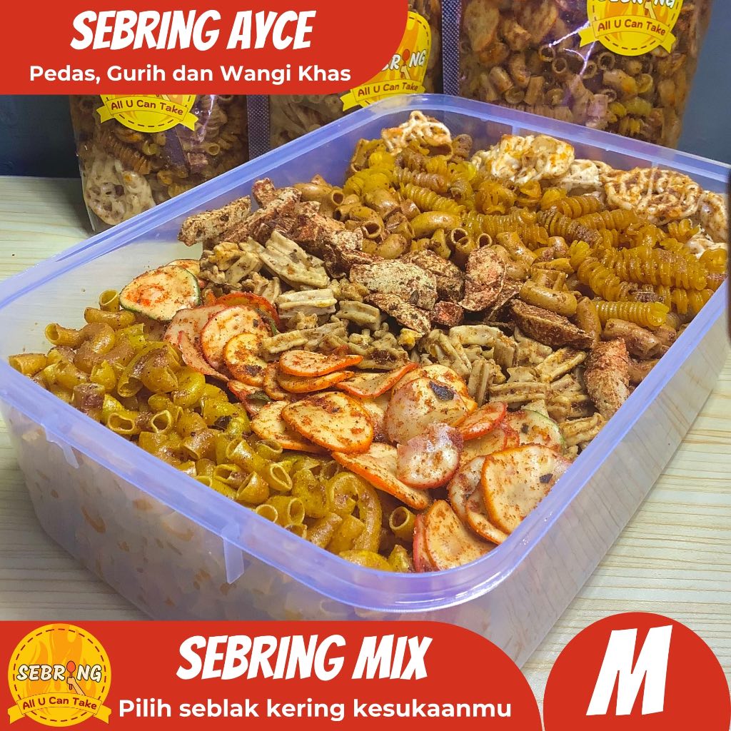 

SebRing AYCE - Seblak Kering Mix Ukuran M Pedas Gurih dan Wangi Khas