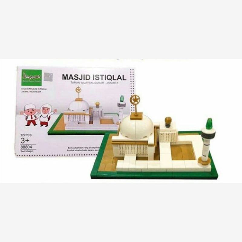 Mainan Lego Basumi Masjid Istiqlal - Block Sejenis Sembo Anak Edukatif
