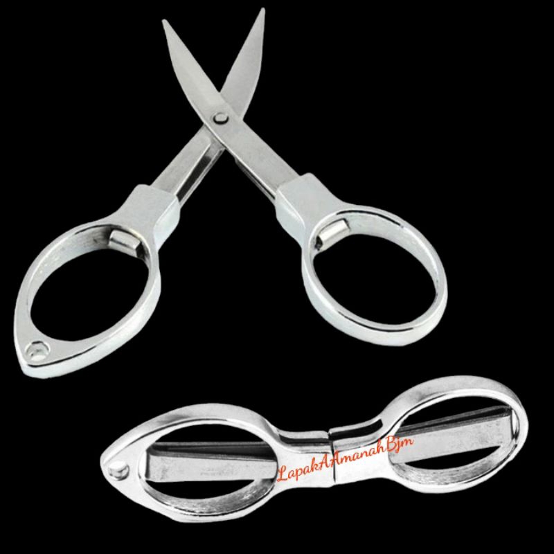 

GUNTING LIPAT MINI PORTABEL STEANLESS / GUNTING KAPAS LIPAT