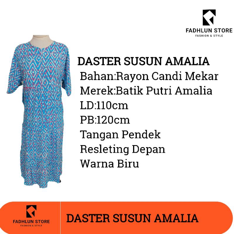 DRESS DASTER REMPEL SUSUN PANJANG/BATIK AMALIA/BUMIL FRIENDLY