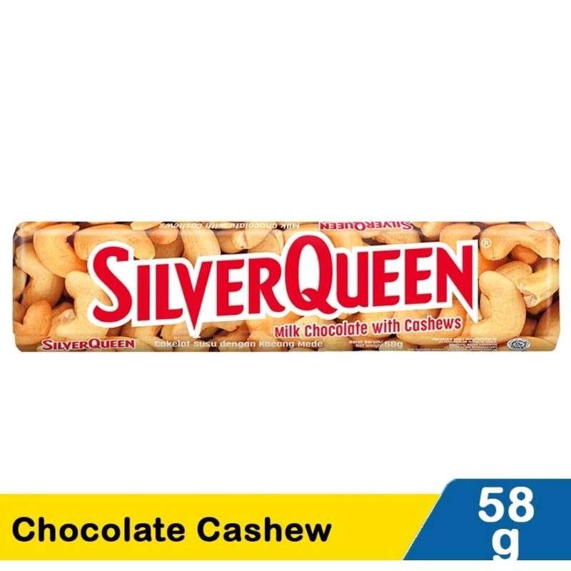 

Silver Queen | Silverqueen 58gr 1box isi 10pcs Rasa Mede / mete / almond