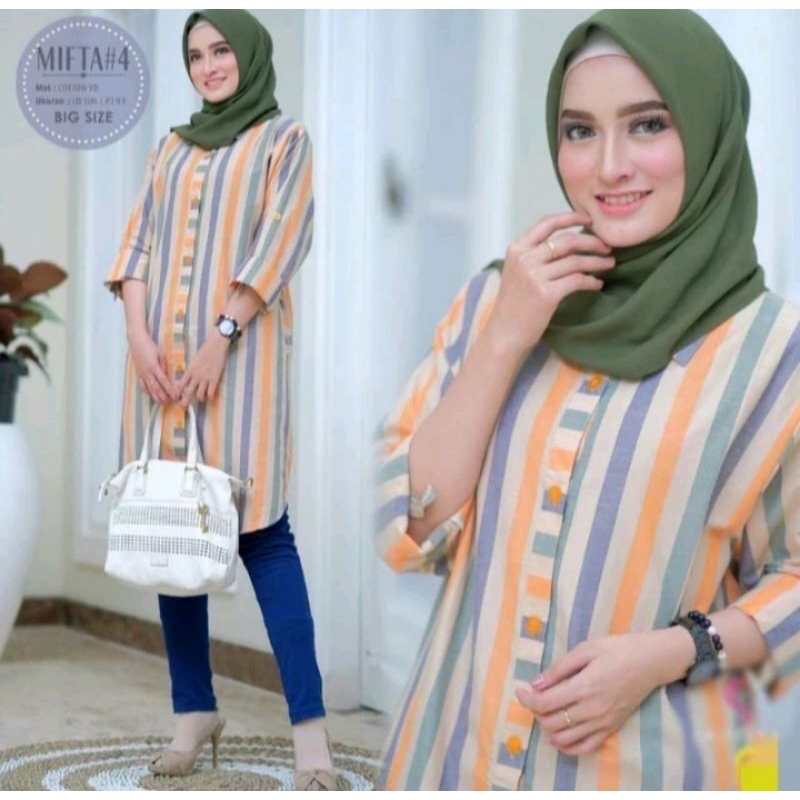 Original Tunik Khanza Salur Dewasa Jumbo Terbaru/Tunik Salur Dewasa