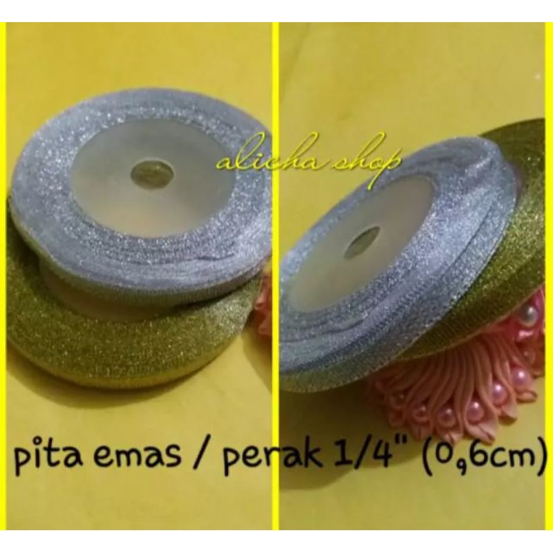 

Pita Emas / Perak 1/4" (0,6cm) / Slop