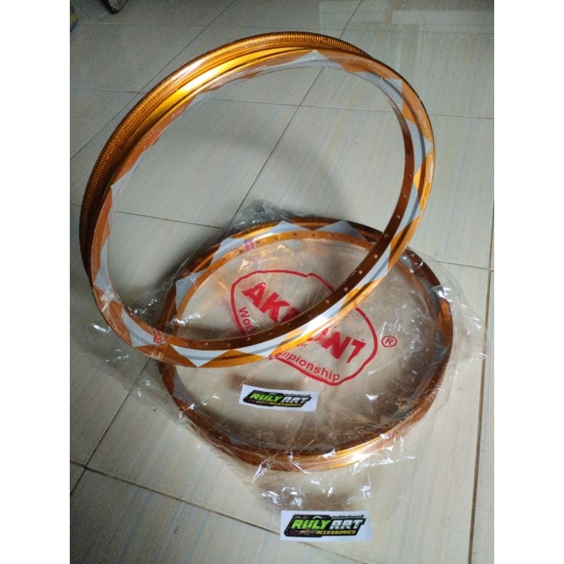 Velg akront morad spain gold motif matahari 140-17 made in Thailand