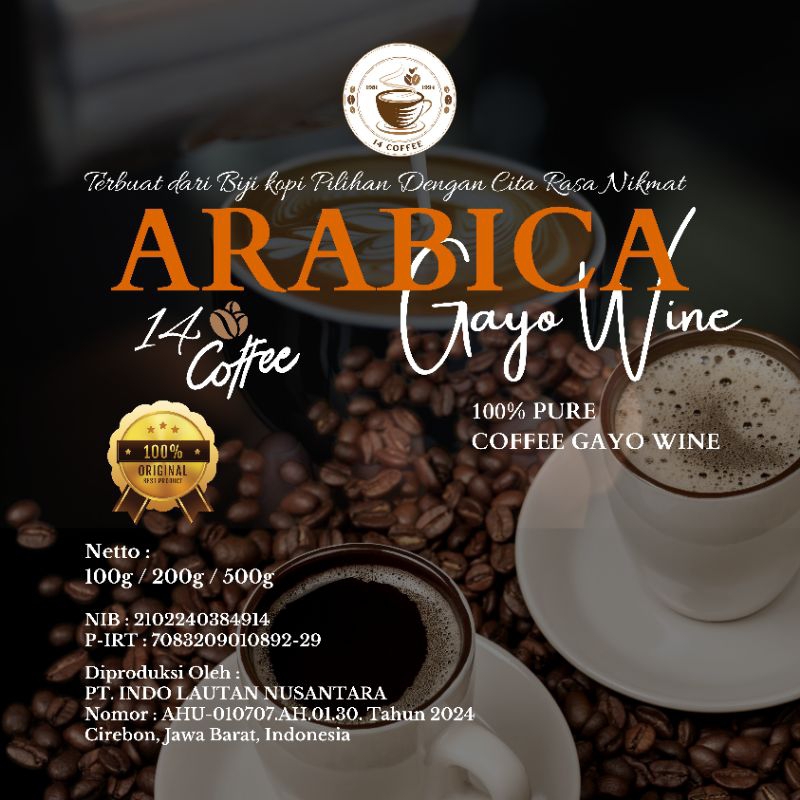 

14coffee || kopi Arabica Gayo Aceh Wine 100g