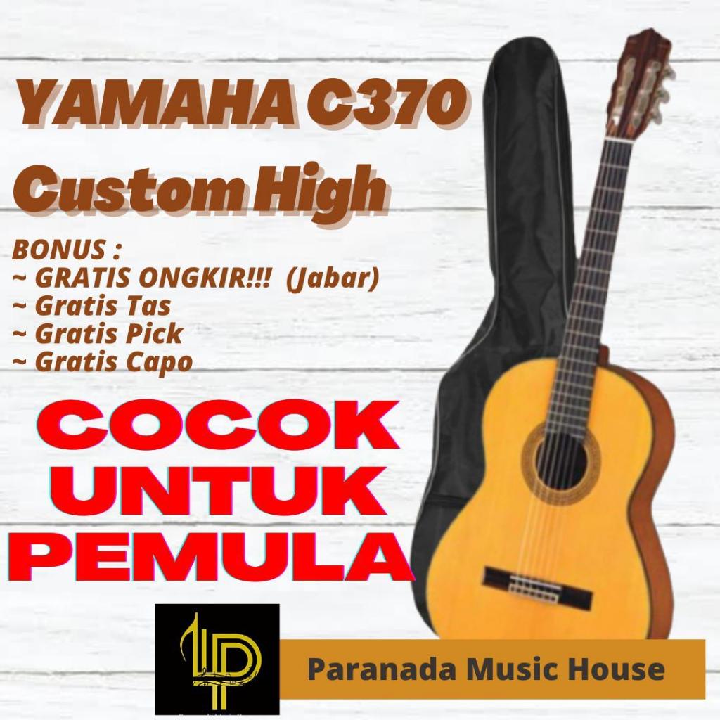 gitar akustik klasik Yamaha C370 original senar nilon cocok untuk pemula