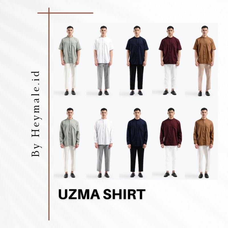 UZMA SHIRT & GAZI CLEAN COLLAR SHIRT BY HEYMALE.ID