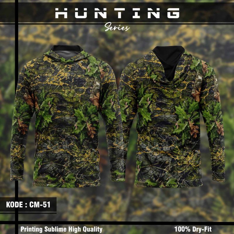 Baju Camo Hunting Berburu / Kaos Camo Berburu Natural