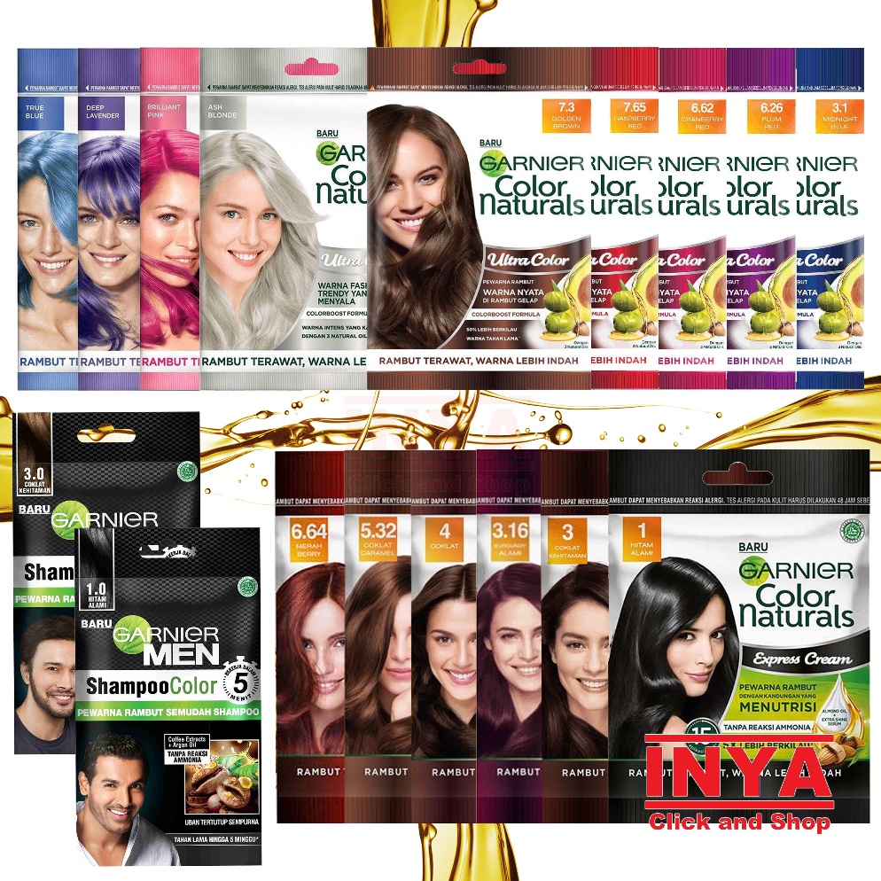 Fresh Product Garnier Color Natural Express Cream Ultra Color  Men Color Shampoo Collection  Semir R