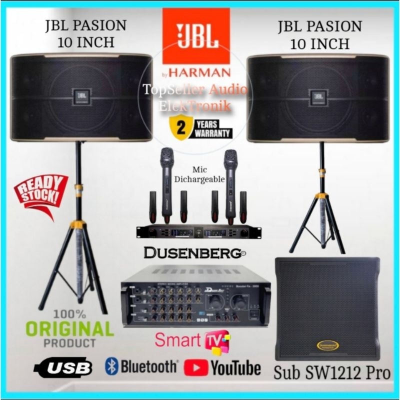 Paket Speaker Karaoke JBL PASION 10 Original 10 Inch Amplifier Dan Subwoofer 12 Inch Komplit