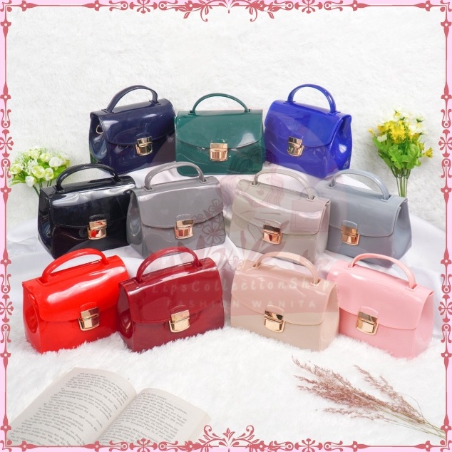 SHOPEE MALL Tas Wanita Jelly Gelly Glossy Import gas