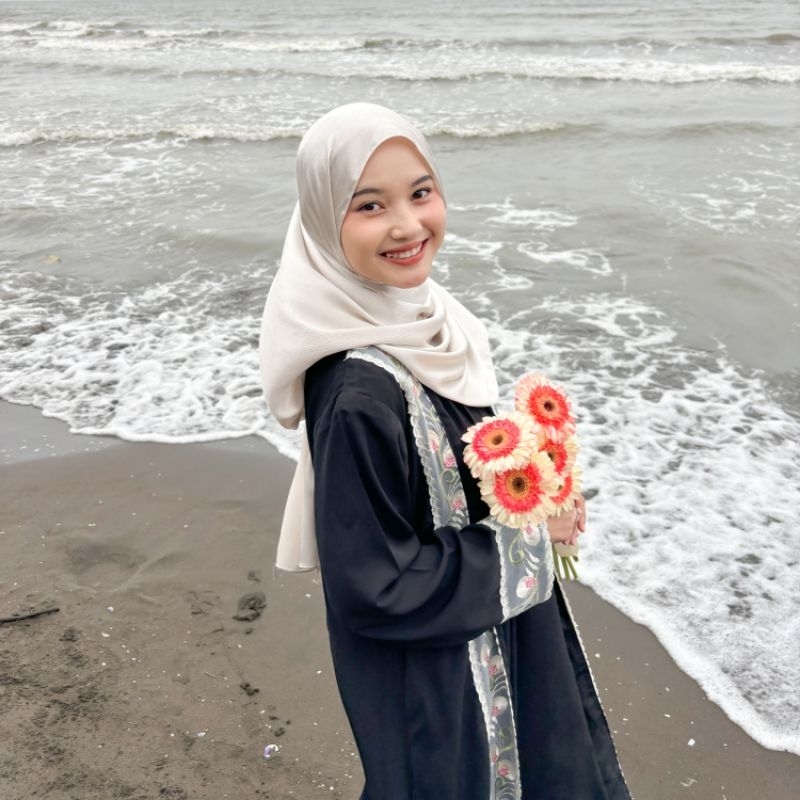 MARYAM ABAYA REMAJA GAMIS ARAB KEKINIAN BAJU JUBAH HITAM WANITA RAYA DRESS