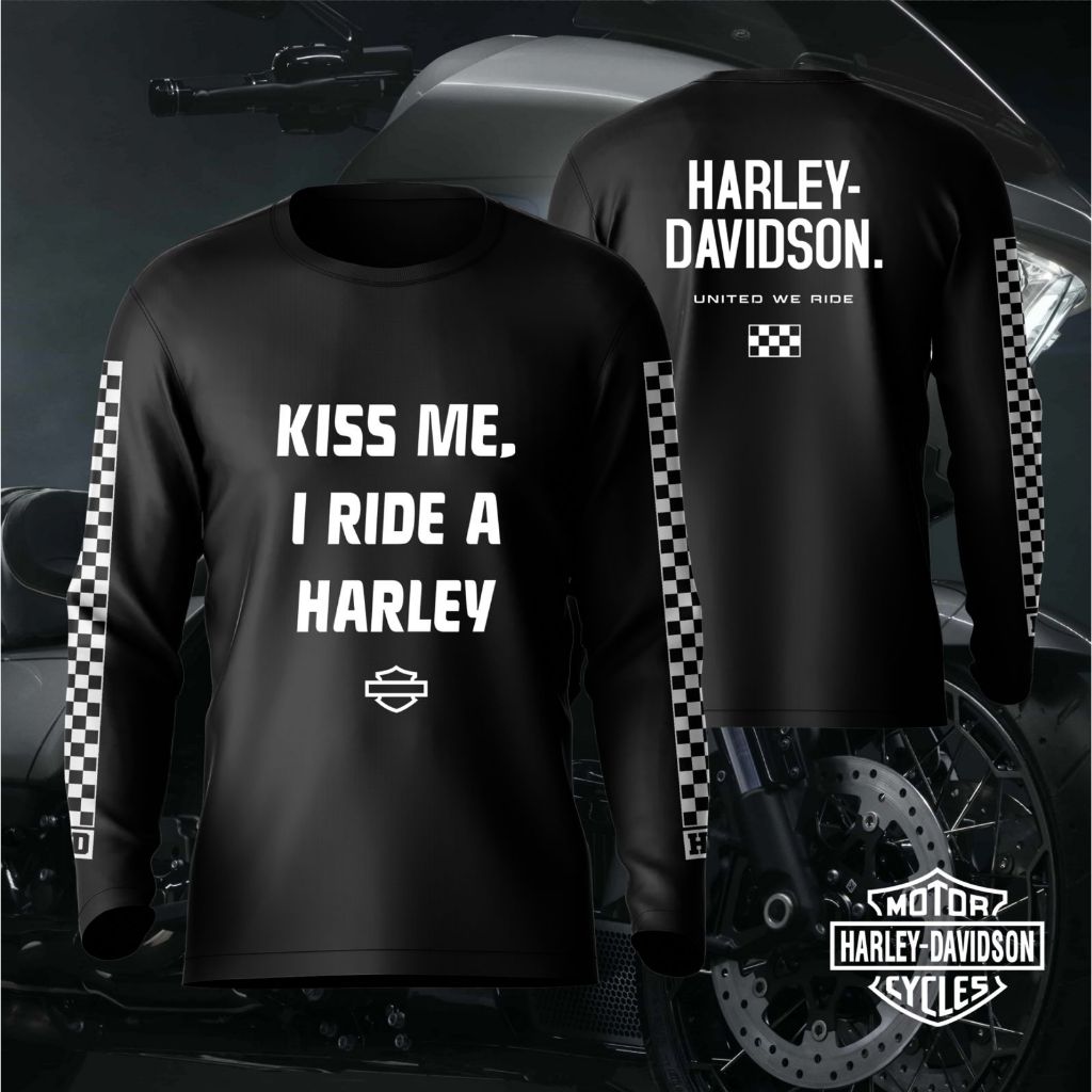 Kaos Unisex Harley - Davidson Longsleeve Harley - Davidson I Ride Harley