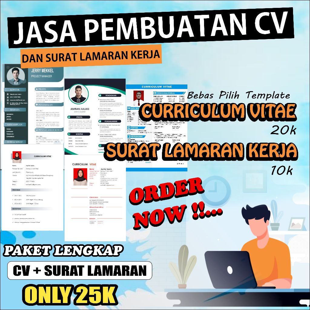 JASA DESAIN CV HARGA MURAH DAN TERCEPAT