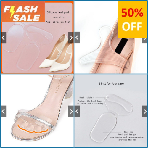 SEPASANG INSOLE GEL SILICON ALAS SEPATU SILICON SOL BANTALAN KAKI DEPAN GEL PELINDUNG TUMIT AKSESORI