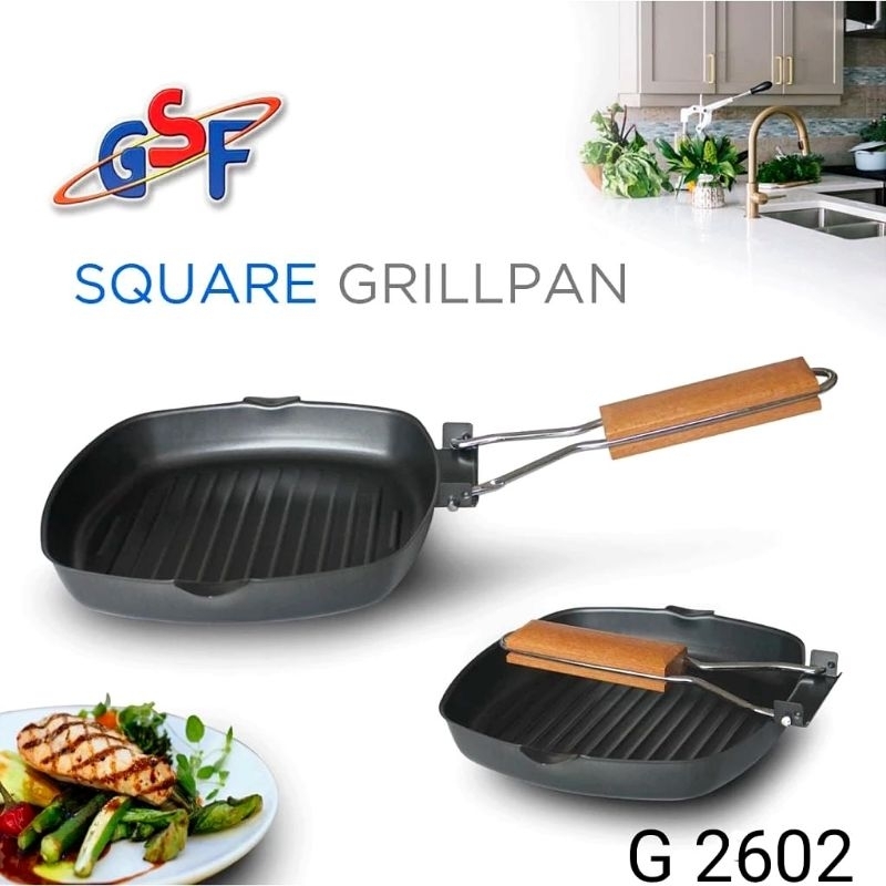 Square Grill Pan  Teflon Wajan BBQ Bakaran Sate Serbaguna