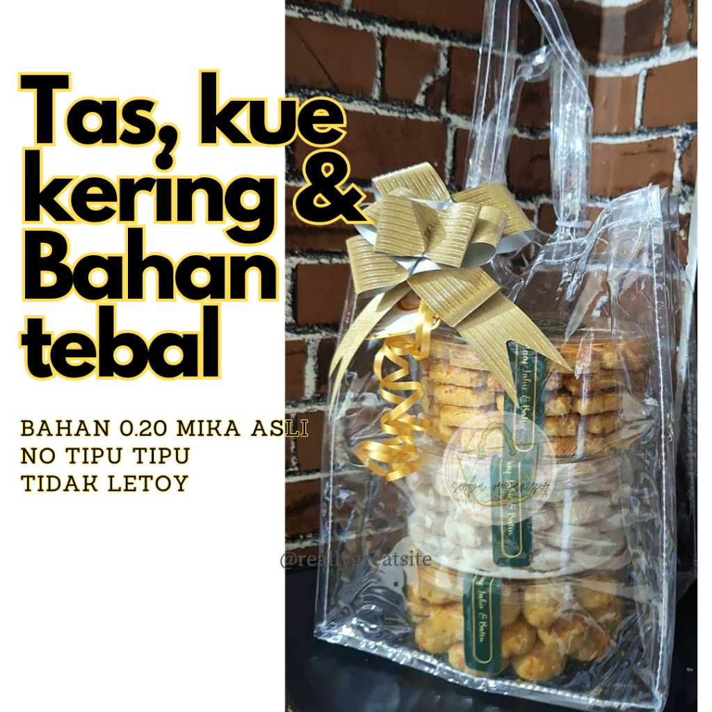 

Tas mika transparan kue Nastar isi 3 500gr , tas sembako , tas mika plastik transprant , tas toples