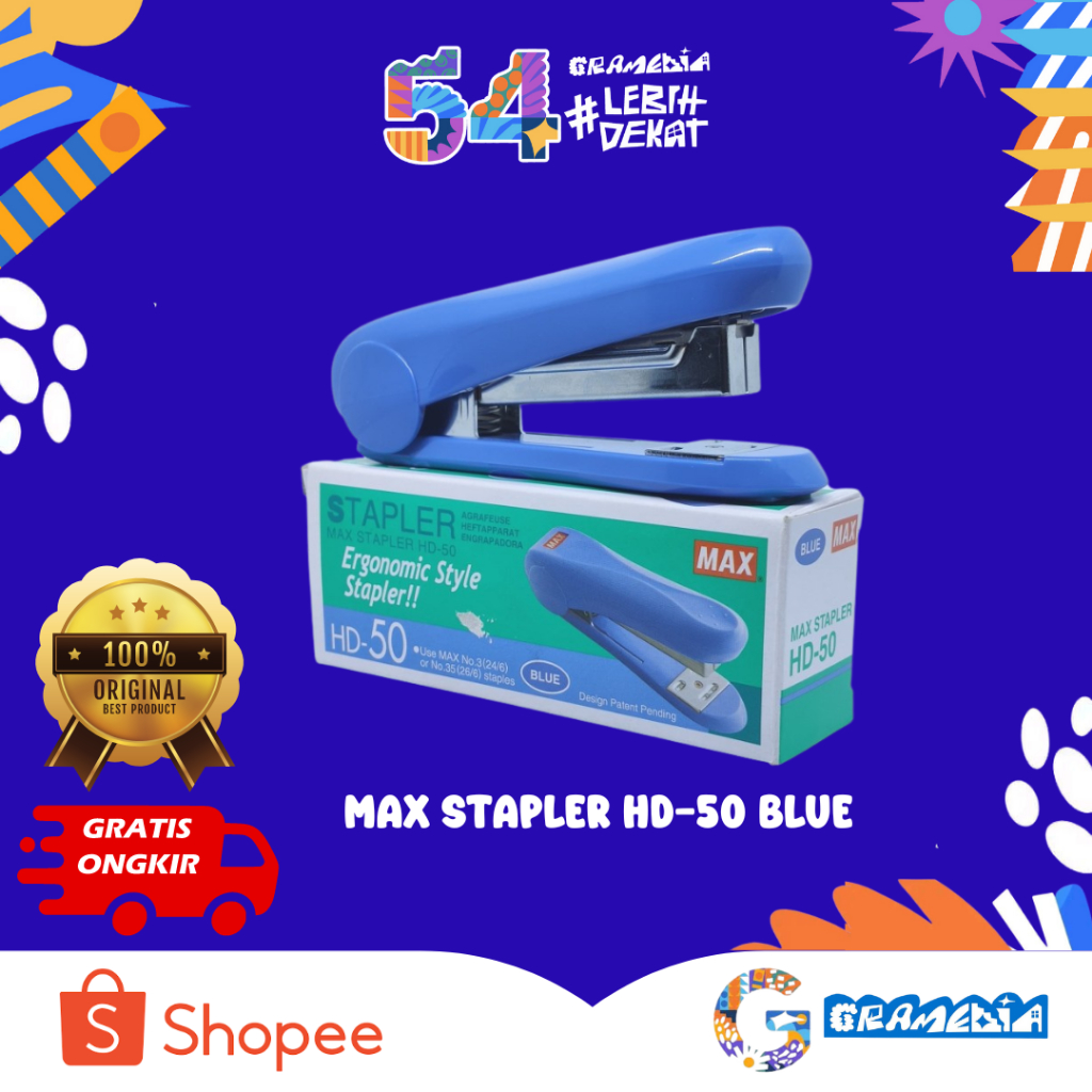 

Gramedia Bogor - Max Stapler Hd-50 Blue