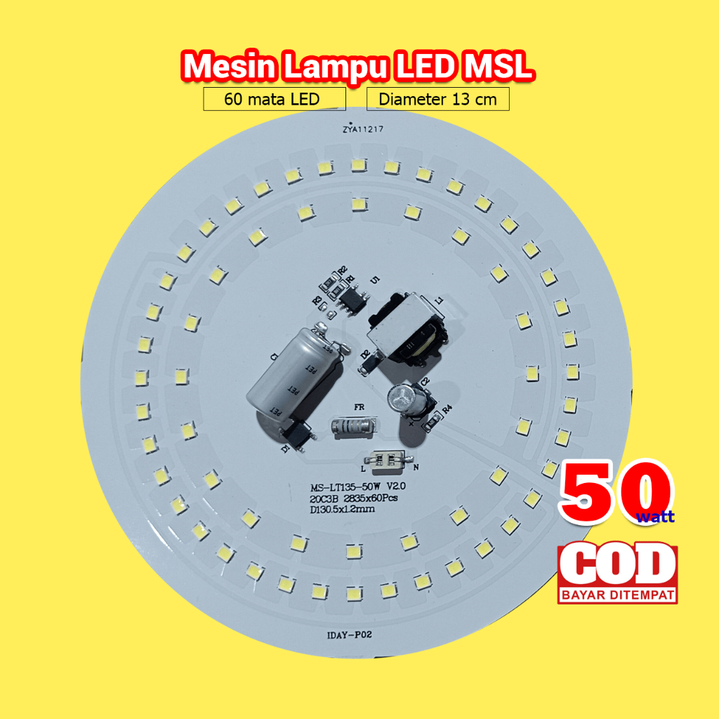 Mesin Lampu LED 50 Watt / PCB Lampu LED / PCB LED AC / MSL / PCB Lampu LED 50 Watt / Lampu LED AC 50