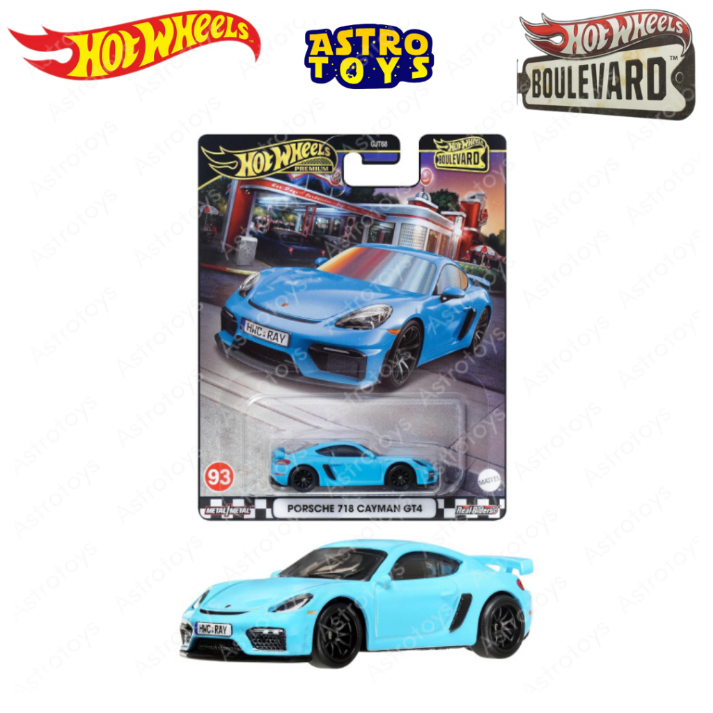 Hot Wheels Premium Boulevard Porsche 718 Cayman GT4 diecast mobil metal hotwheels