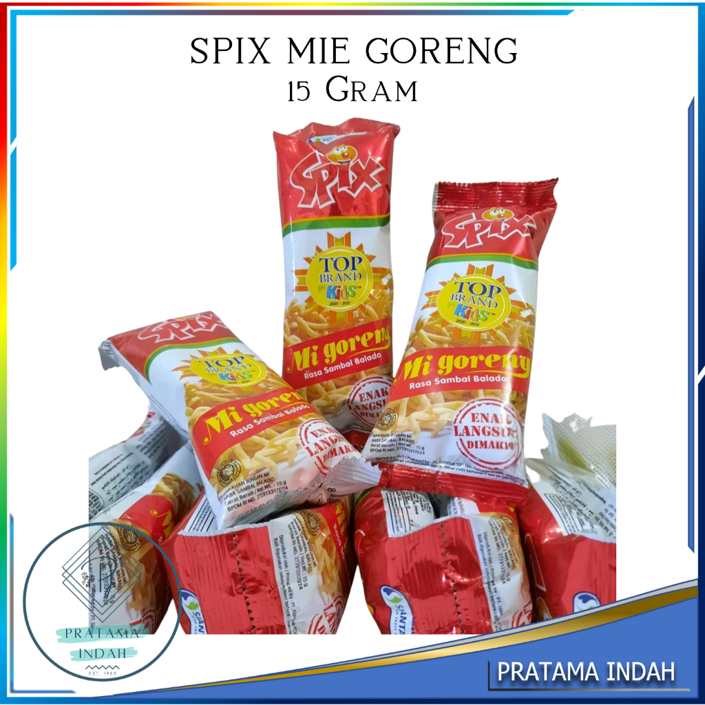 

SNACK MIE GORENG SPIX CEMILAN RASA SAMBAL BALADO HARGA 1 BALL/20 PCS