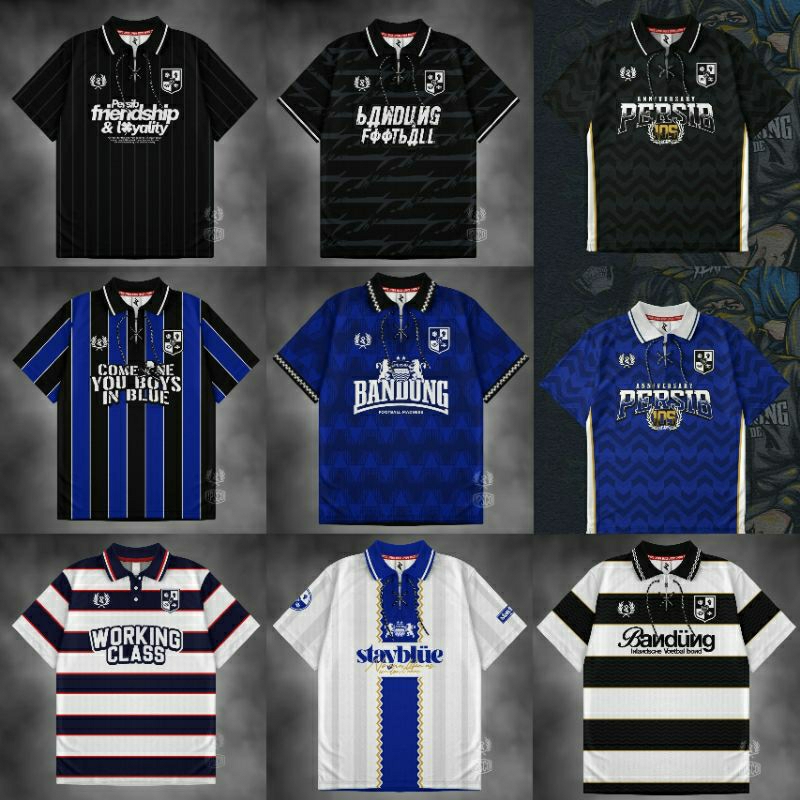 Jersey/Baju/Kaos/T-shirt Vintage Retro Jersey Persib Bandung Champions Football Cassual Baju Casual 